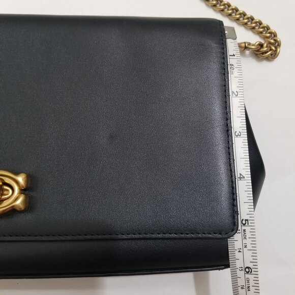 Coach Crossbody/Shoulder bag in black with gold removable chain - Picture 6 of 14